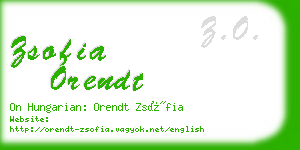 zsofia orendt business card